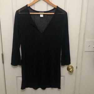 Black beach cover-up